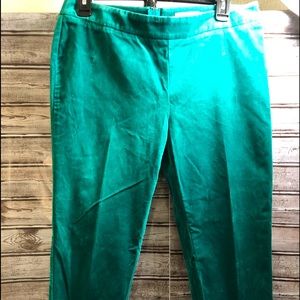 Vineyard Vines green velvet pants.  NWOT sz 6